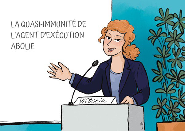 La quasi-immunité de l'agent d'exécution abolie cover